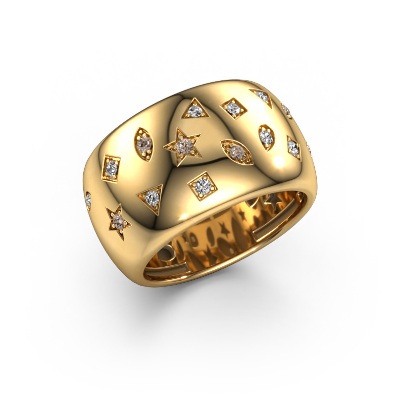 Image of Ring Sasha 2 585 gold Brown diamond 0.181 crt