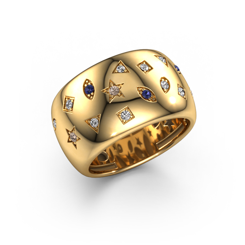Image of Ring Sasha 2 585 gold Sapphire 1.5 mm