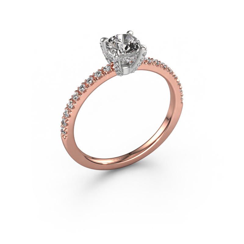 Image of Engagement ring Saskia rnd 1 585 rose gold Diamond 0.784 crt