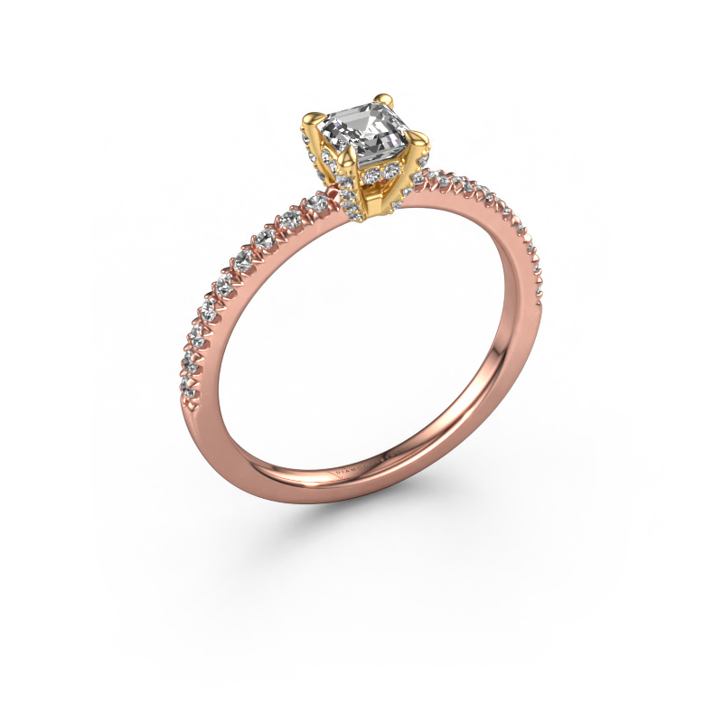Image of Engagement ring Saskia 1 ash 585 rose gold Diamond 0.610 crt