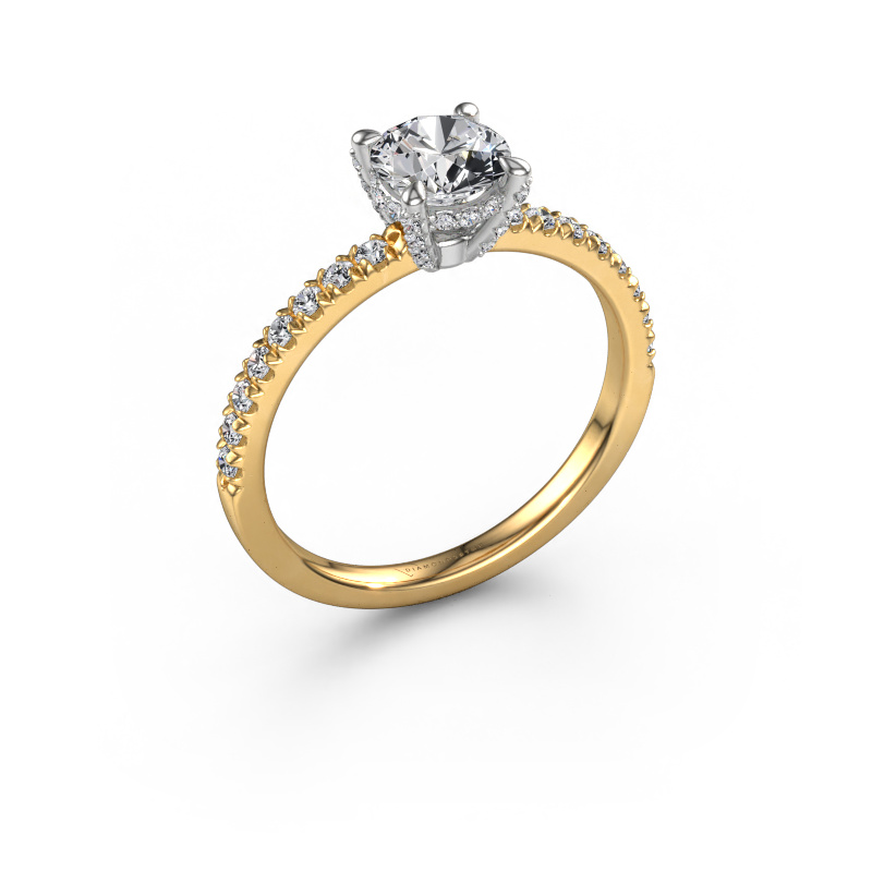 Image of Engagement ring Saskia rnd 1 585 gold Lab grown diamond 1.064 crt