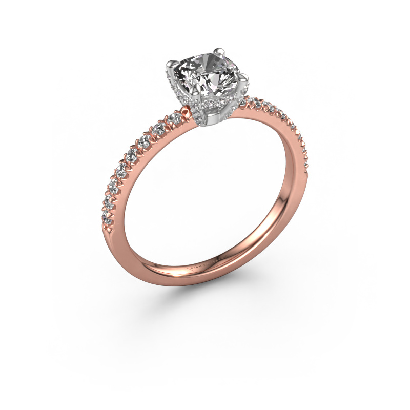 Image of Engagement ring Saskia 1 cus 585 rose gold Lab grown diamond 1.364 crt