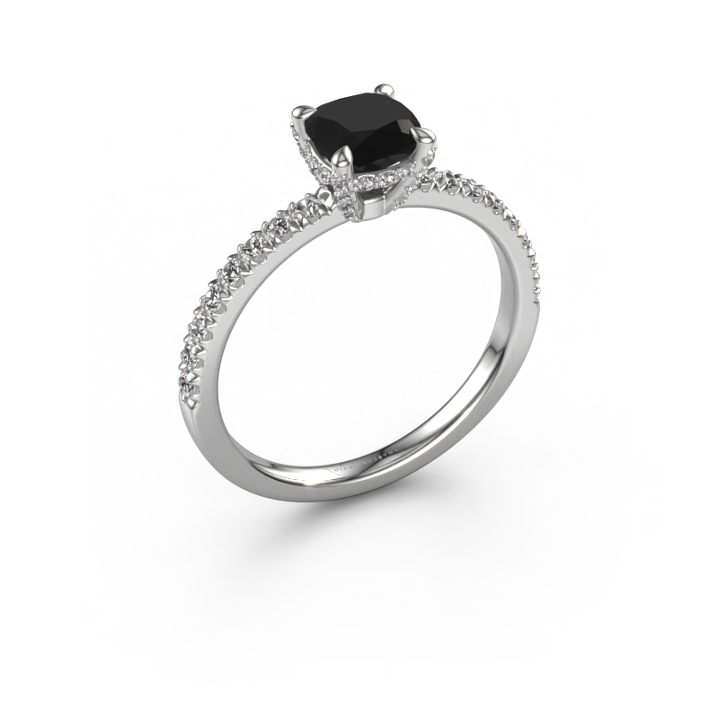 Image of Engagement ring Saskia 1 cus 950 platinum Black diamond 1.514 crt