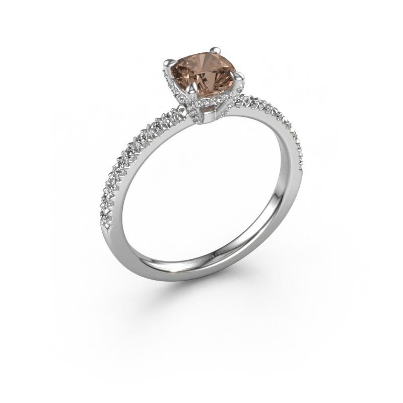 Image of Engagement ring Saskia 1 cus 950 platinum Brown diamond 1.364 crt