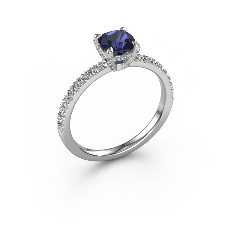 Image of Engagement ring Saskia 1 cus 585 white gold Sapphire 5.5 mm