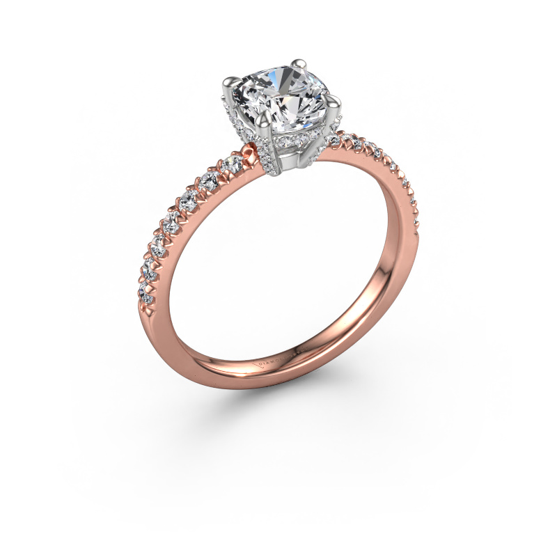 Afbeelding van Verlovingsring Saskia 1 CUS 585 rosé goud Lab-grown diamant 1.704 crt