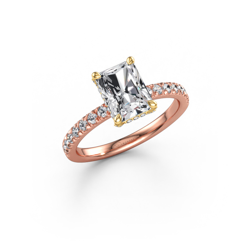 Afbeelding van Verlovingsring Saskia RAD 1 585 rosé goud Diamant 2.19 crt