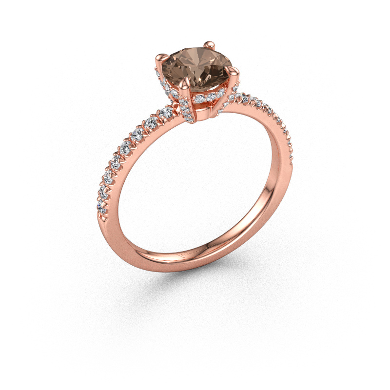 Image de Bague de fiançailles Saskia rnd 1 585 or rose Diamant brun 1.364 crt