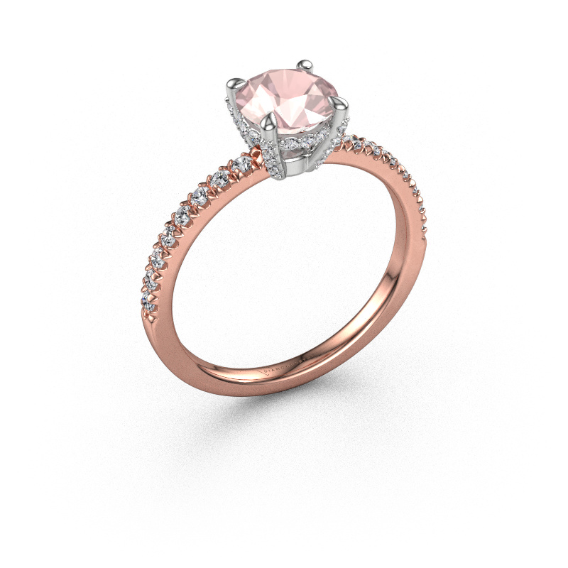 Image de Bague de fiançailles Saskia rnd 1 585 or rose Champagne morganite 6.5 mm