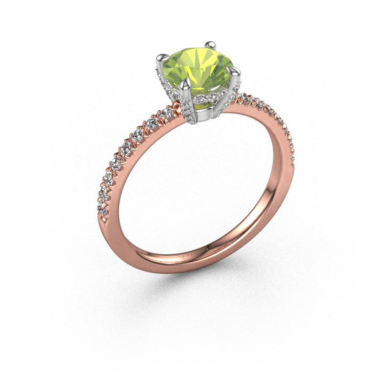 Bild von Verlobungsring Saskia rnd 1 585 Roségold Peridot 6.5 mm
