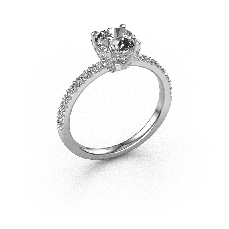 Image of Engagement ring Saskia rnd 1 950 platinum Zirconia 6.5 mm