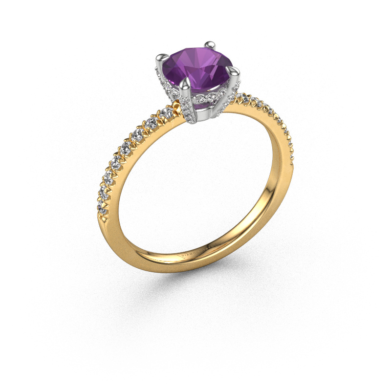 Bild von Verlobungsring Saskia rnd 1 585 Gold Amethyst 6.5 mm