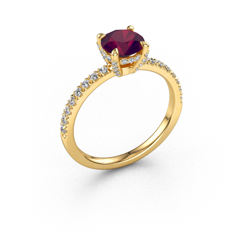 Immagine di Anello di fidanzamento Saskia rnd 1 585 oro Rodolite 6.5 mm