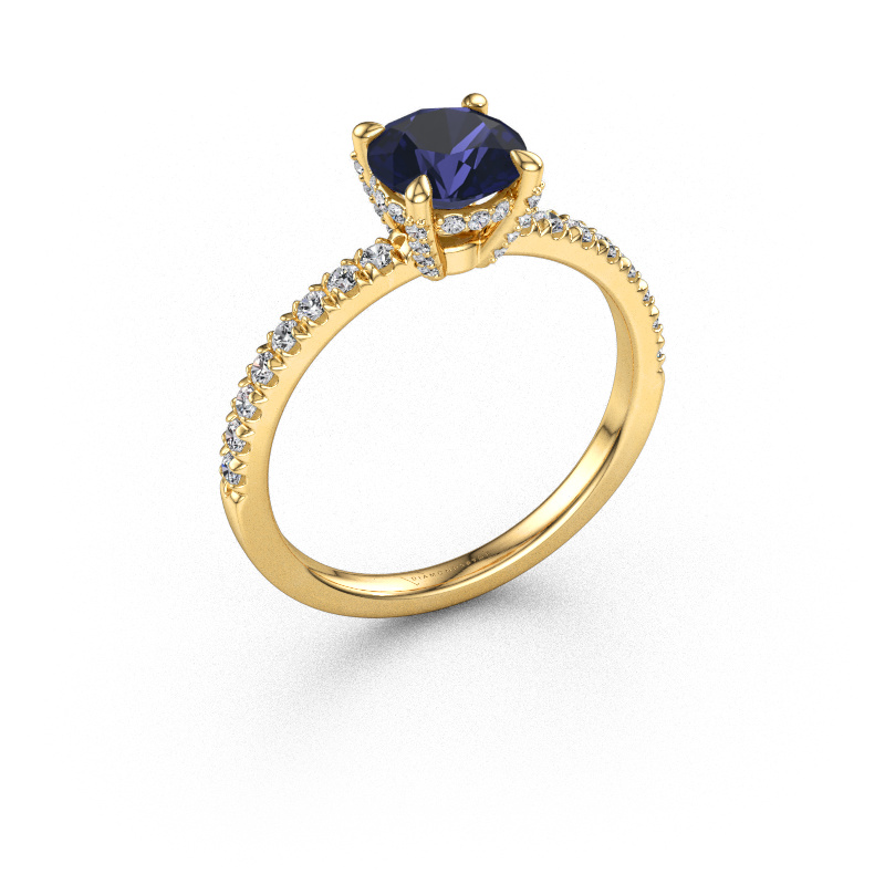 Immagine di Anello di fidanzamento Saskia rnd 1 585 oro Zaffiro 6.5 mm