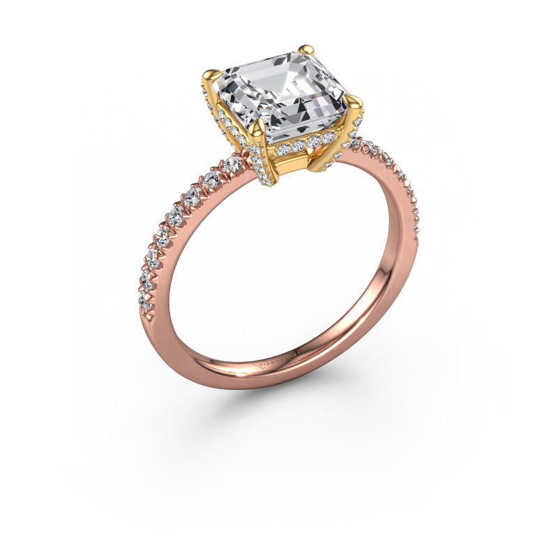 Image de Bague de fiançailles Saskia 1 ASH 585 or rose Diamant 2.90 crt