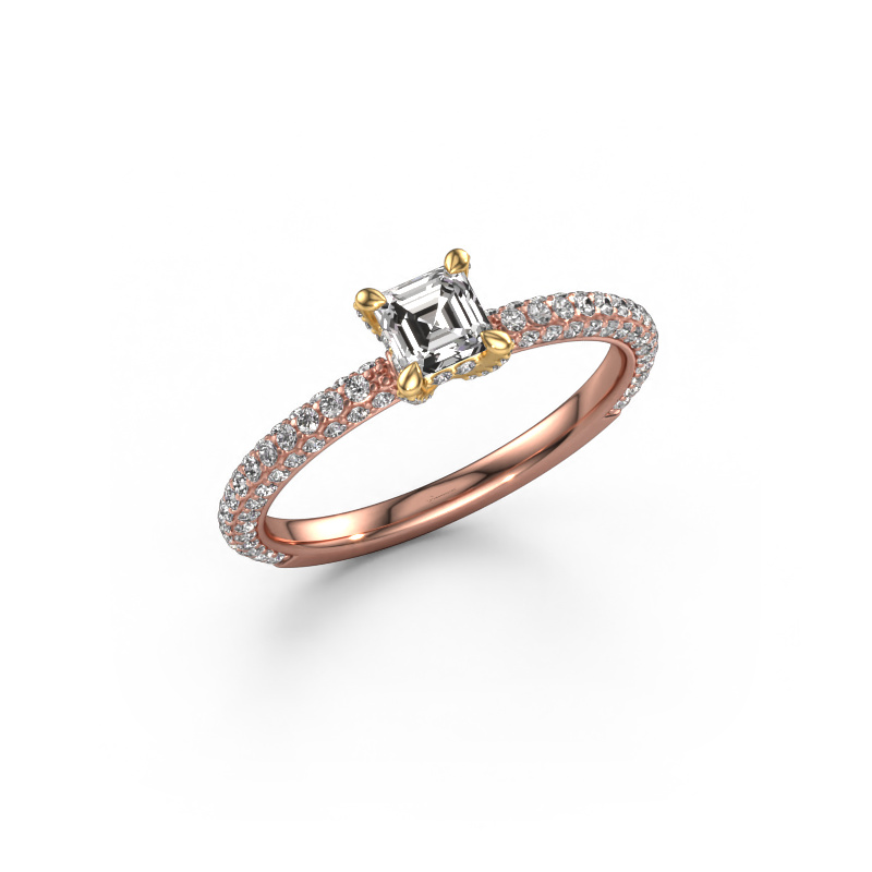 Image of Engagement ring Saskia 2 ash 585 rose gold Diamond 0.918 crt