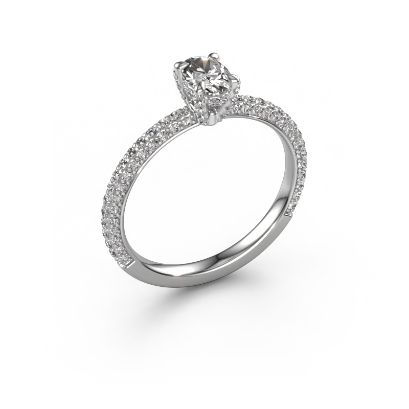 Image of Engagement ring Saskia 2 ovl 950 platinum Diamond 0.968 crt