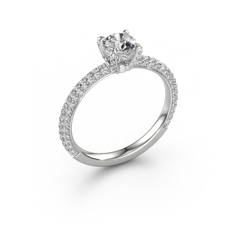Immagine di Anello di fidanzamento Saskia RND 2 585 oro bianco Diamante 1.092 crt