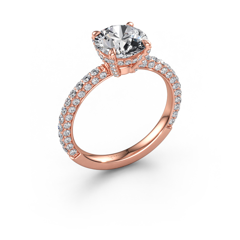 Immagine di Anello di fidanzamento Saskia RND 2 585 oro rosa Diamante lab grown 2.784 crt