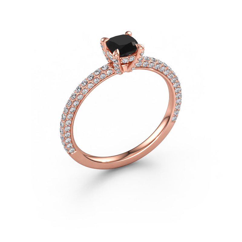 Bild av Förlovningsring Saskia 2 CUS 585 roséguld Svart diamant 1.132 crt