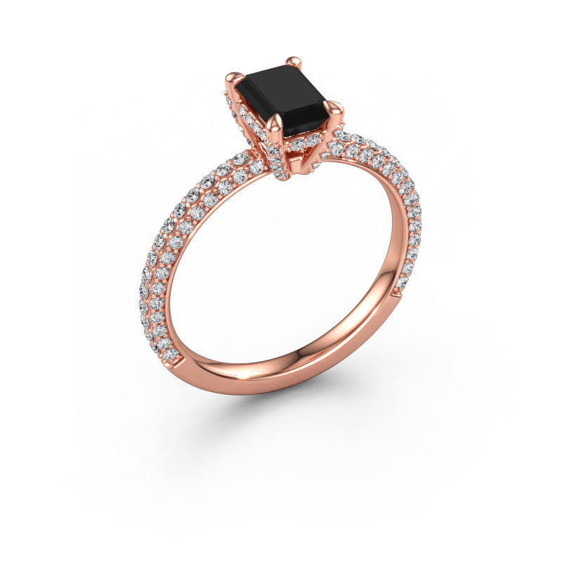 Bild av Förlovningsring Saskia EME 2 585 roséguld Svart diamant 1.658 crt