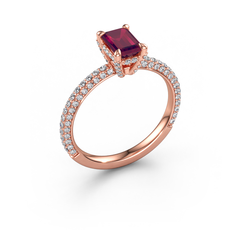 Bild av Förlovningsring Saskia EME 2 585 roséguld Rodolit 6.5x4.5 mm