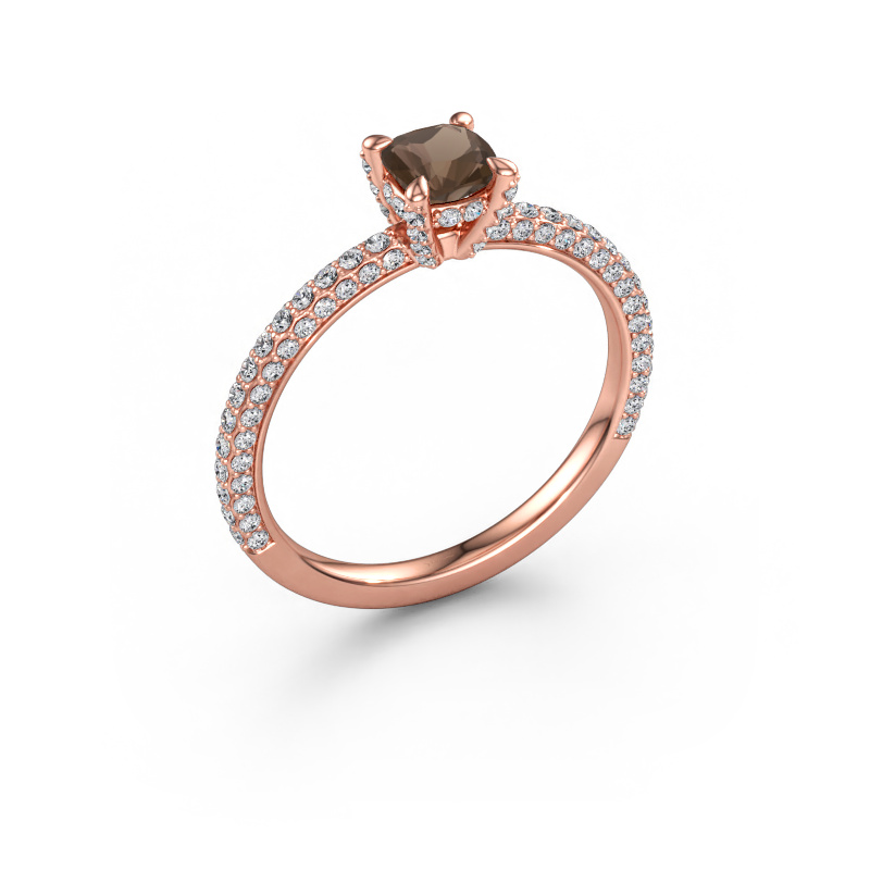 Bild av Förlovningsring Saskia 2 CUS 585 roséguld Rökkvarts 4.5 mm
