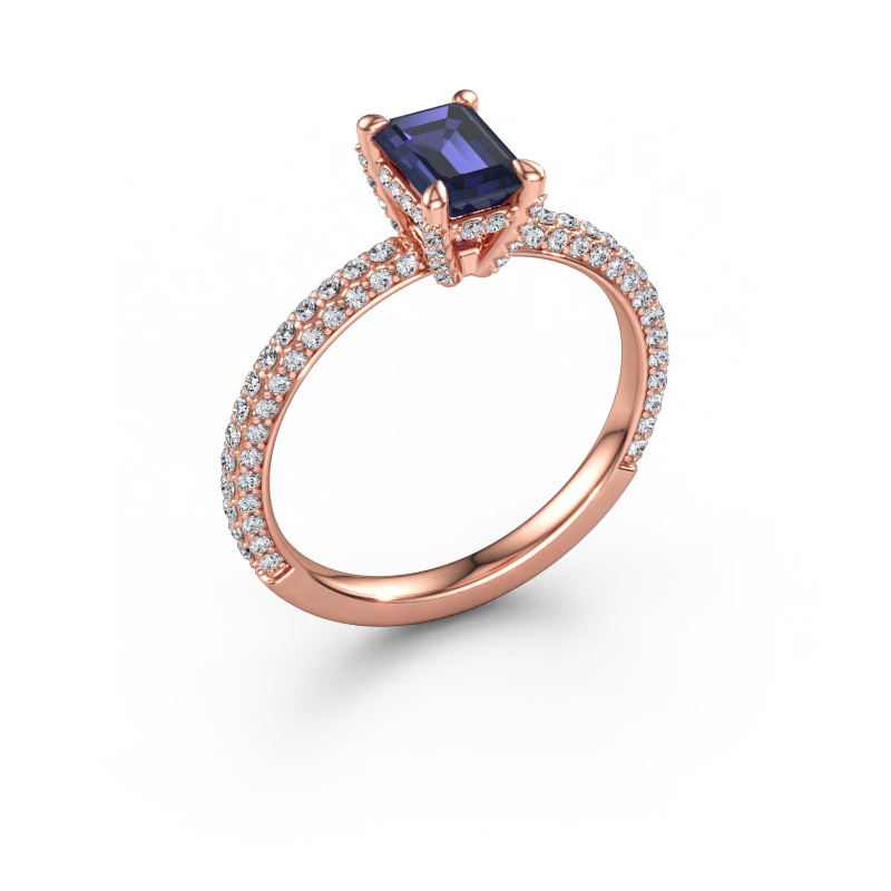 Immagine di Anello di fidanzamento Saskia EME 2 585 oro rosa Zaffiro 6.5x4.5 mm