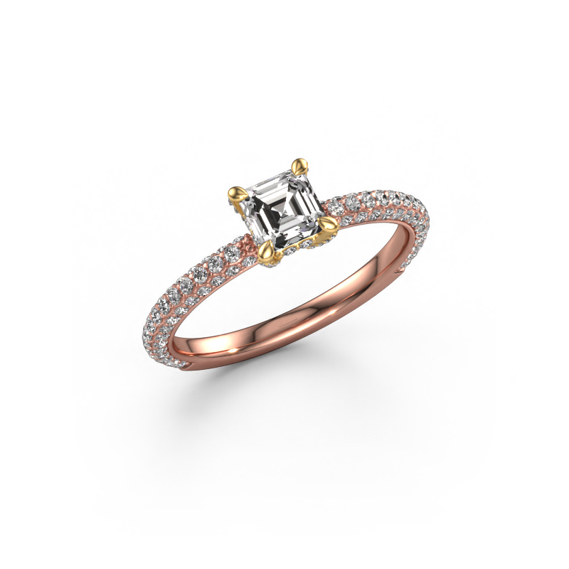 Image of Engagement ring Saskia 2 ash 585 rose gold Diamond 1.068 crt