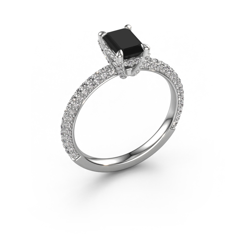 Bild von Verlobungsring Saskia eme 2 950 Platin Schwarz Diamant 1.658 crt