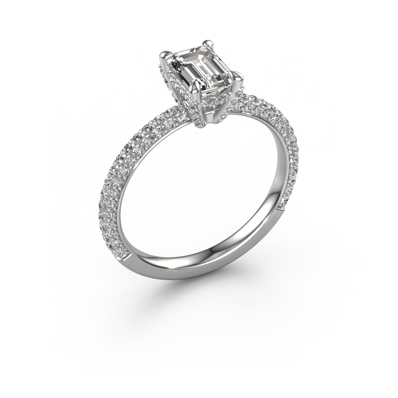 Image of Engagement ring Saskia eme 2 950 platinum Lab grown diamond 1.478 crt