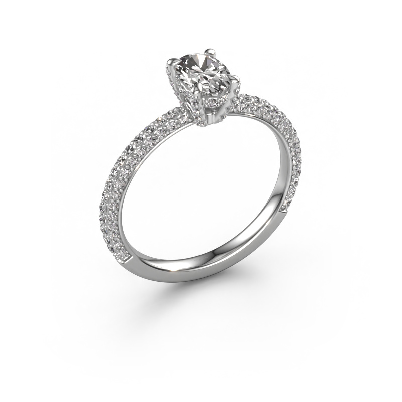 Image of Engagement ring Saskia 2 ovl 950 platinum Diamond 1.178 crt