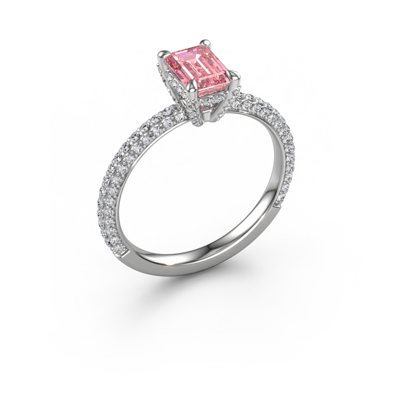 Bild von Verlobungsring Saskia EME 2 950 Platin Rosa Labordiamant 6.5x4.5 mm
