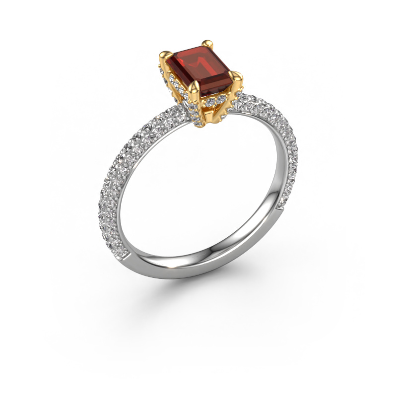 Bild von Verlobungsring Saskia eme 2 585 Weißgold Granat 6.5x4.5 mm