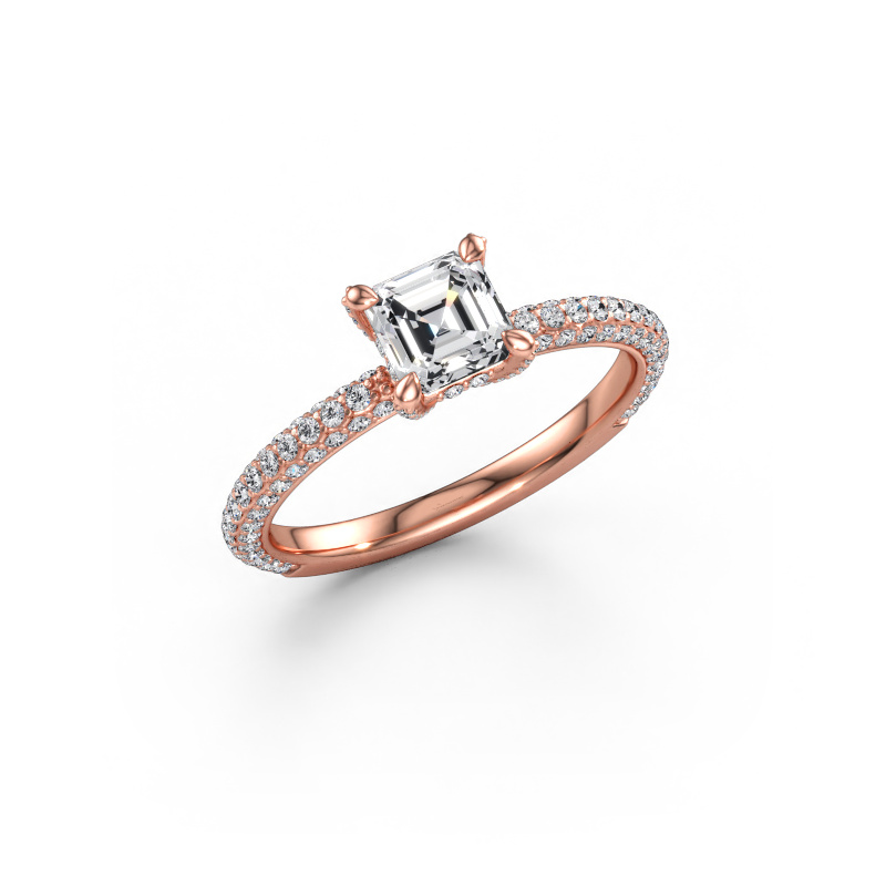 Immagine di Anello di fidanzamento Saskia 2 ASH 585 oro rosa Diamante 1.328 crt
