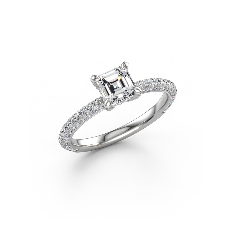 Immagine di Anello di fidanzamento Saskia 2 ASH 585 oro bianco Diamante lab grown 1.328 crt