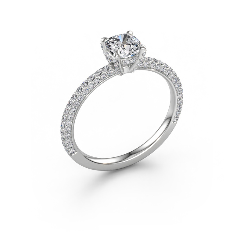 Immagine di Anello di fidanzamento Saskia 2 CUS 585 oro bianco Diamante 1.292 crt