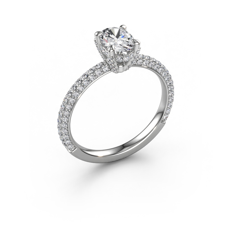 Bild von Verlobungsring Saskia 2 OVL 950 Platin Diamant 1.288 crt