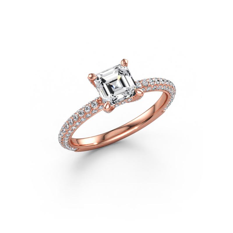Immagine di Anello di fidanzamento Saskia 2 ASH 585 oro rosa Diamante a tua scelta 5.5 mm