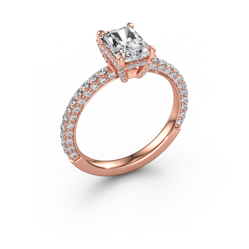 Immagine di Anello di fidanzamento Saskia RAD 2 585 oro rosa Diamante a tua scelta 7.5x5.5 mm