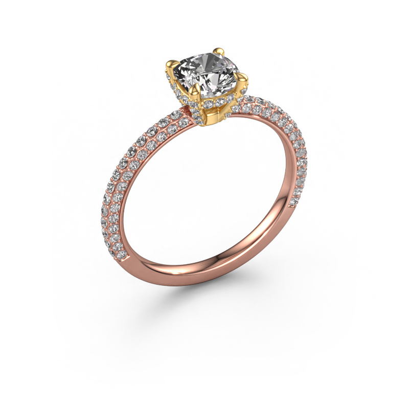 Image of Engagement ring Saskia 2 cus 585 rose gold Diamond 1.612 crt