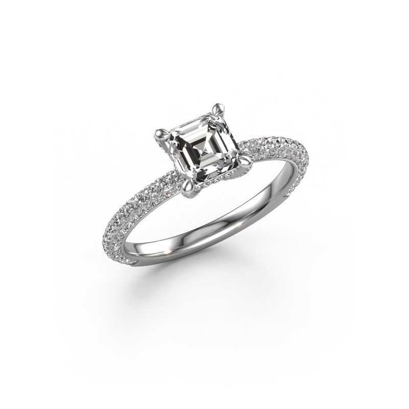 Image of Engagement ring Saskia 2 ash 950 platinum Lab grown diamond 1.598 crt