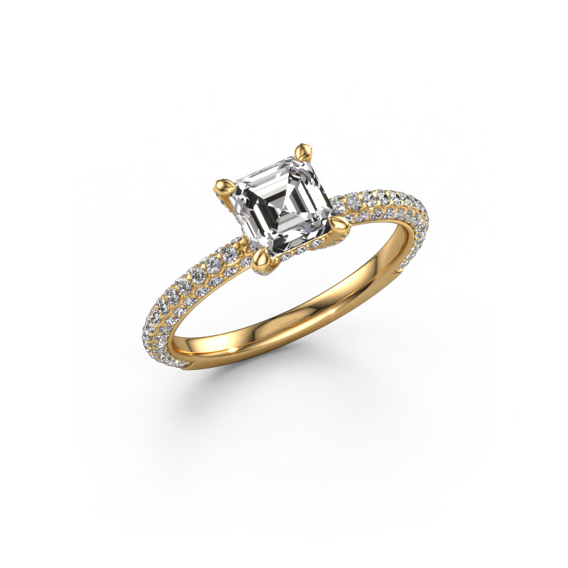 Image of Engagement ring Saskia 2 ash 585 gold Diamond 1.598 crt