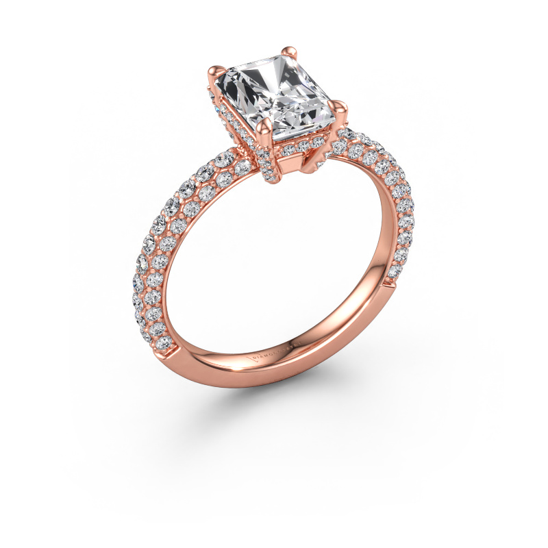 Immagine di Anello di fidanzamento Saskia RAD 2 585 oro rosa Diamante lab grown 2.534 crt