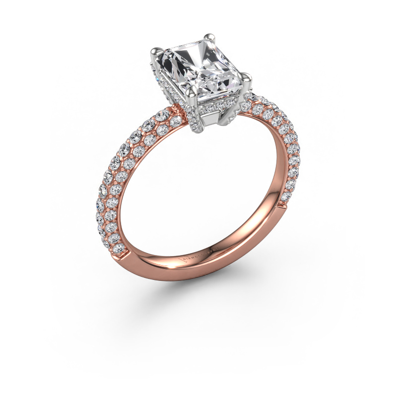 Afbeelding van Verlovingsring Saskia RAD 2 585 rosé goud Diamant 2.534 crt