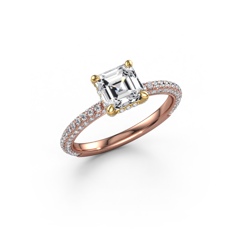 Image of Engagement ring Saskia 2 ASH 585 rose gold Lab grown diamond 1.878 crt