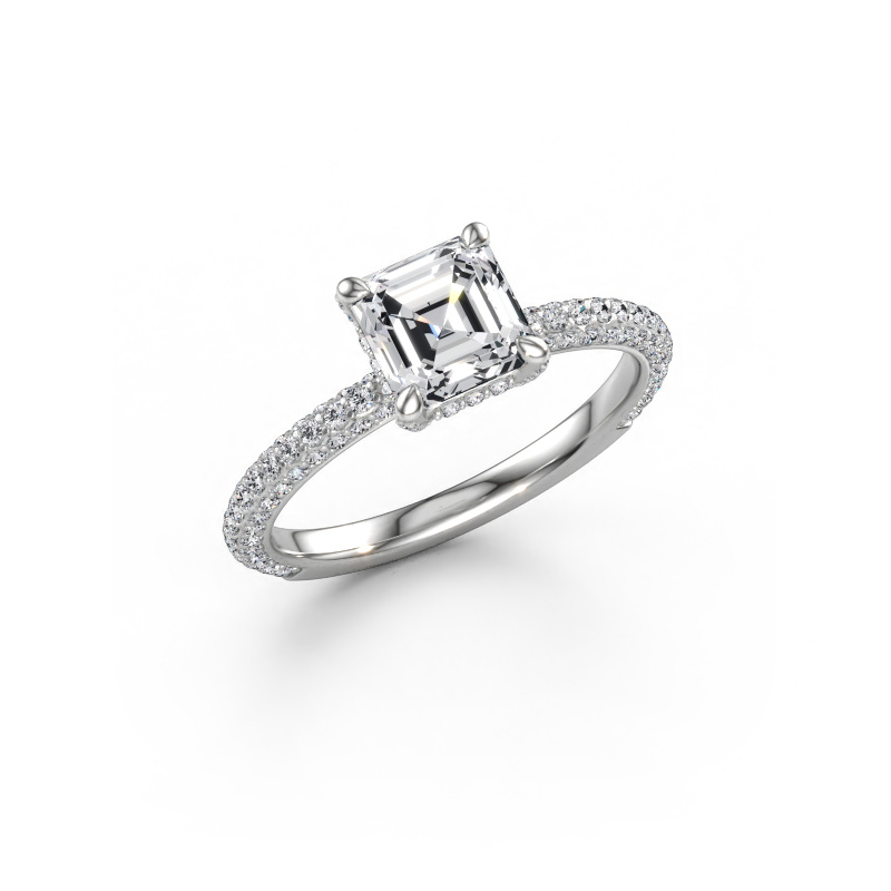 Immagine di Anello di fidanzamento Saskia 2 ASH 585 oro bianco Diamante lab grown 1.878 crt