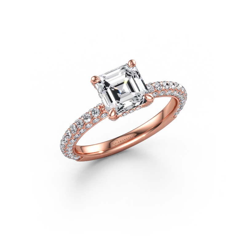 Immagine di Anello di fidanzamento Saskia 2 ASH 585 oro rosa Diamante 2.336 crt
