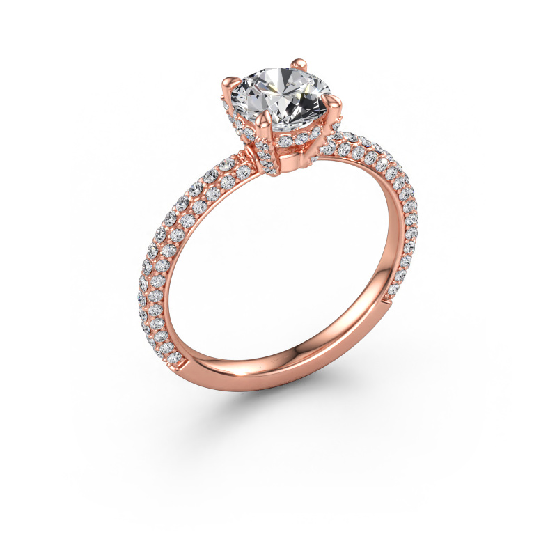 Immagine di Anello di fidanzamento Saskia RND 2 585 oro rosa Diamante 1.612 crt