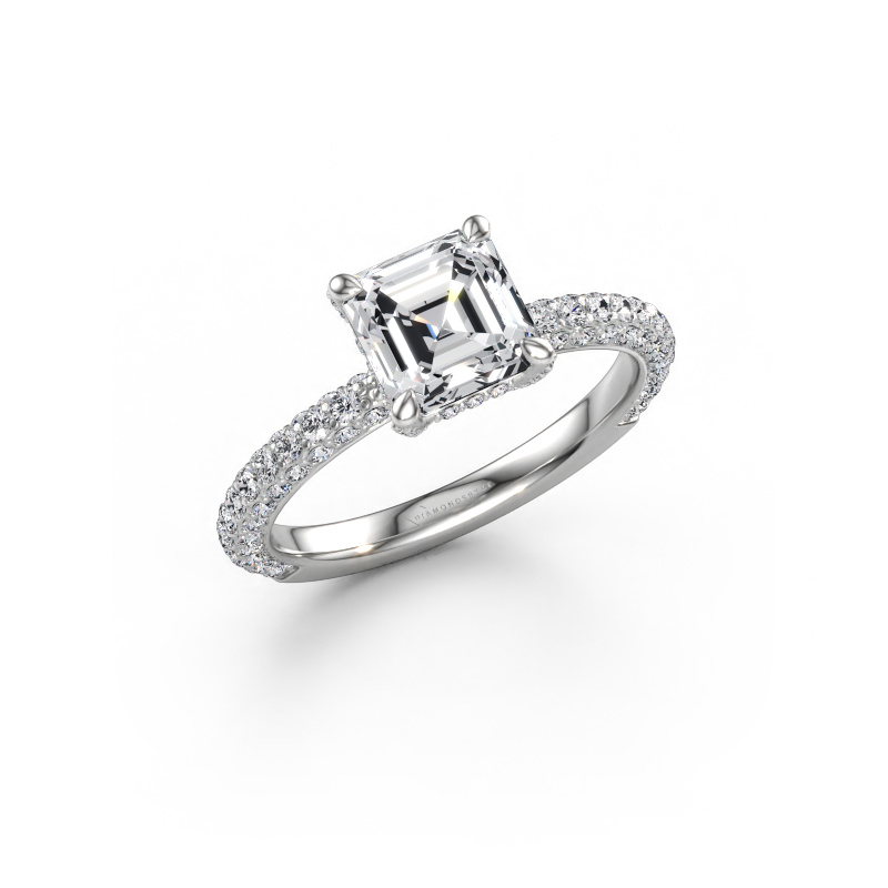 Immagine di Anello di fidanzamento Saskia 2 ASH 585 oro bianco Diamante lab grown 2.336 crt